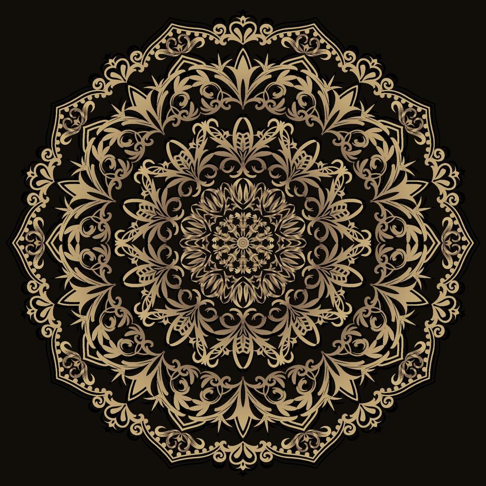 ornamento de mandala ou design de fundo de flores. vetor