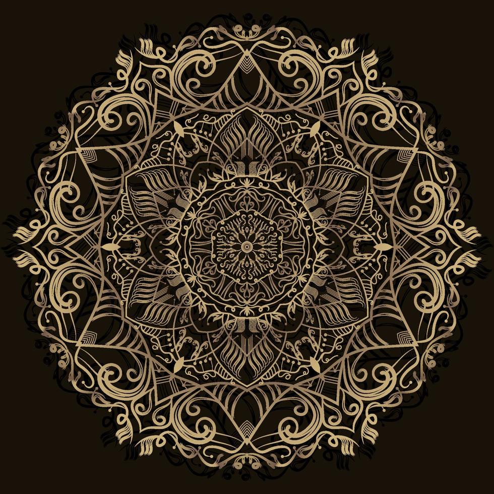 ornamento de mandala ou design de fundo de flores. vetor