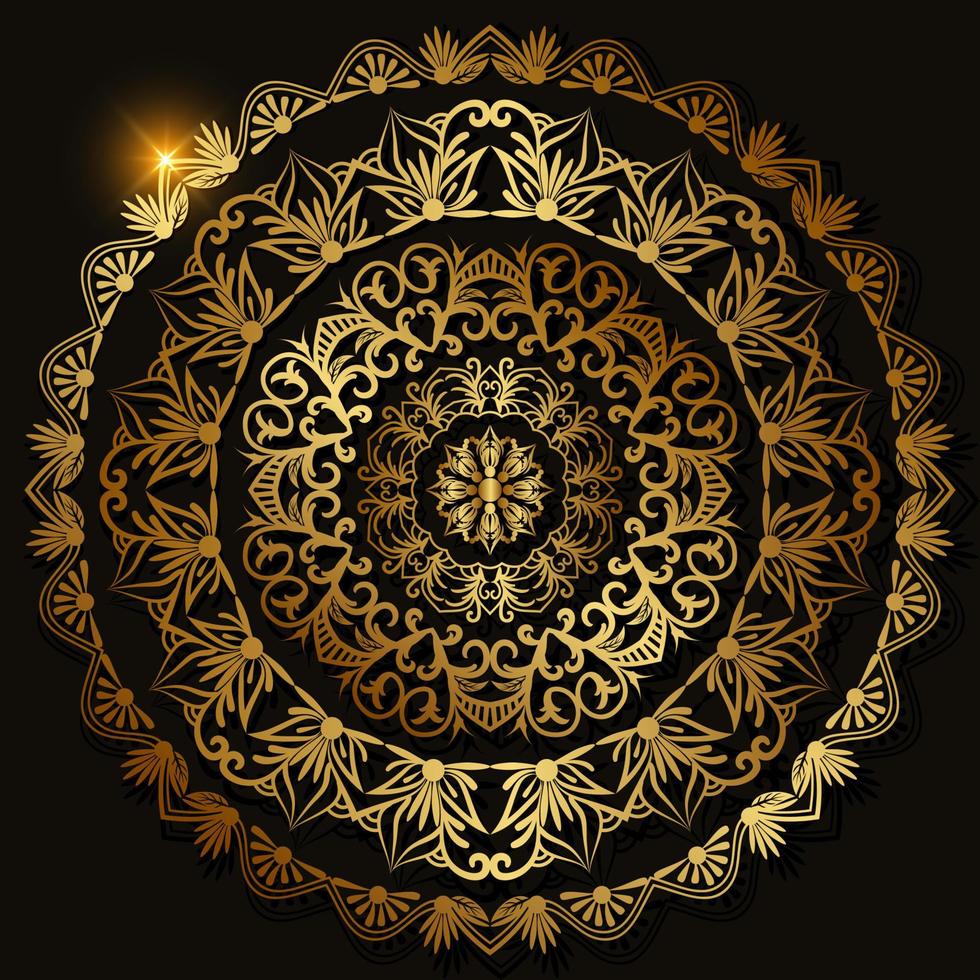 ornamento de mandala ou design de fundo de flores. vetor