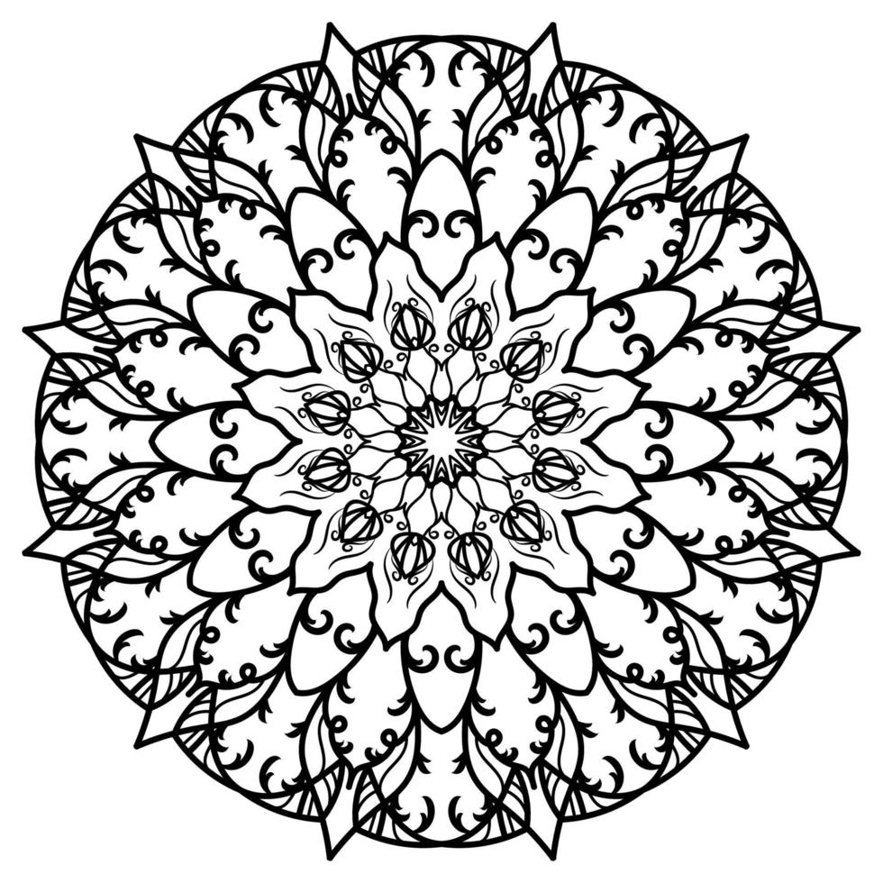 ornamento de mandala ou design de fundo de flores. vetor