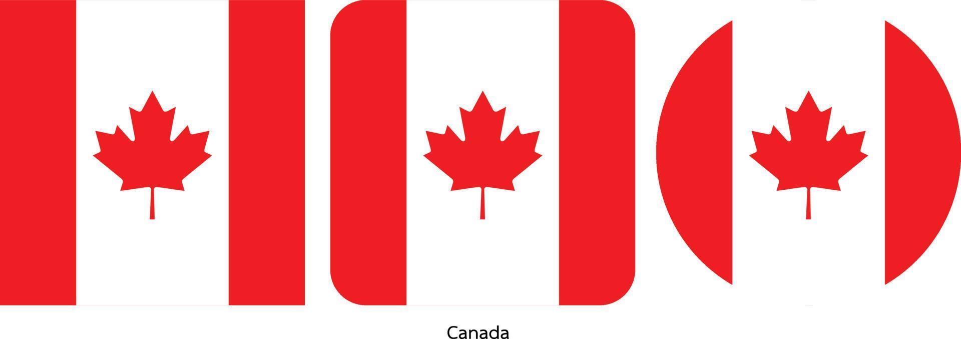 bandeira do Canadá, ilustração vetorial vetor