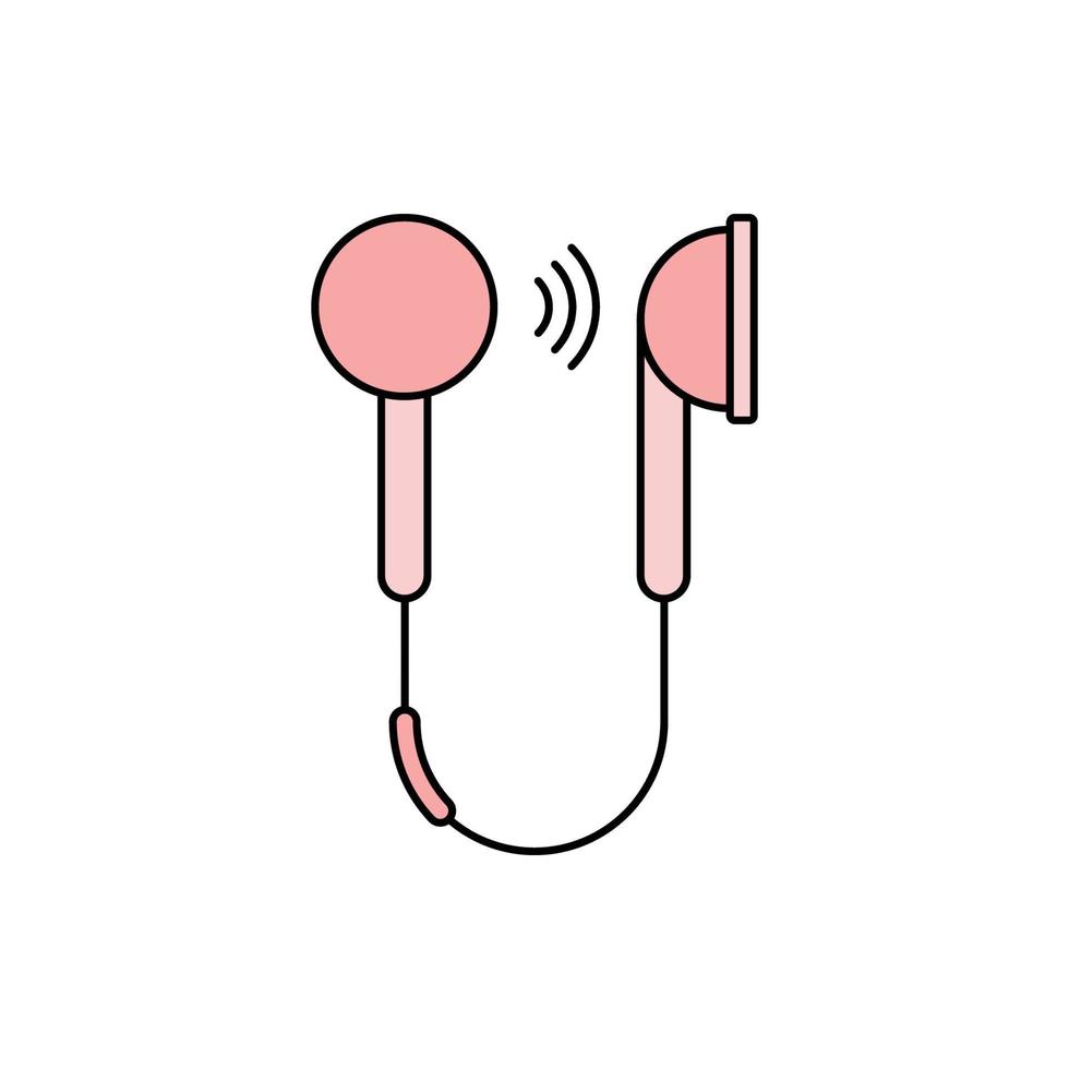ícone de fone de ouvido moderno vetor