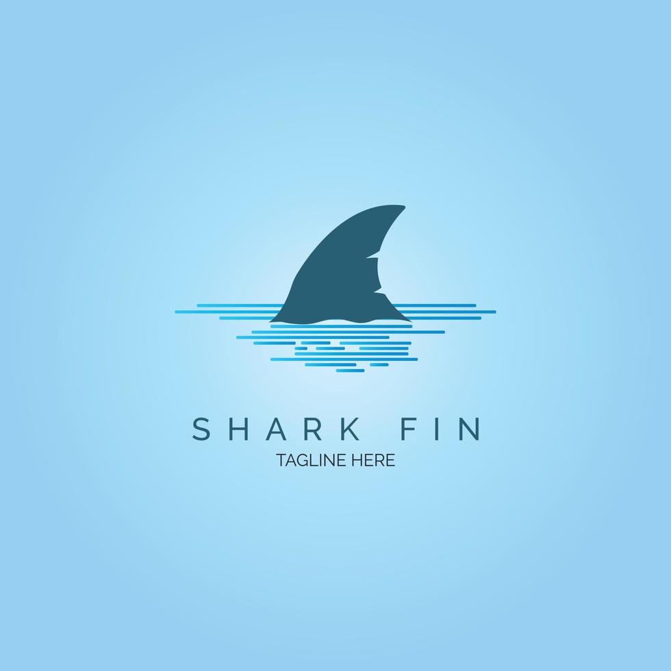vetor de design de modelo de ícone de logotipo de barbatana de tubarão para marca ou empresa e outros