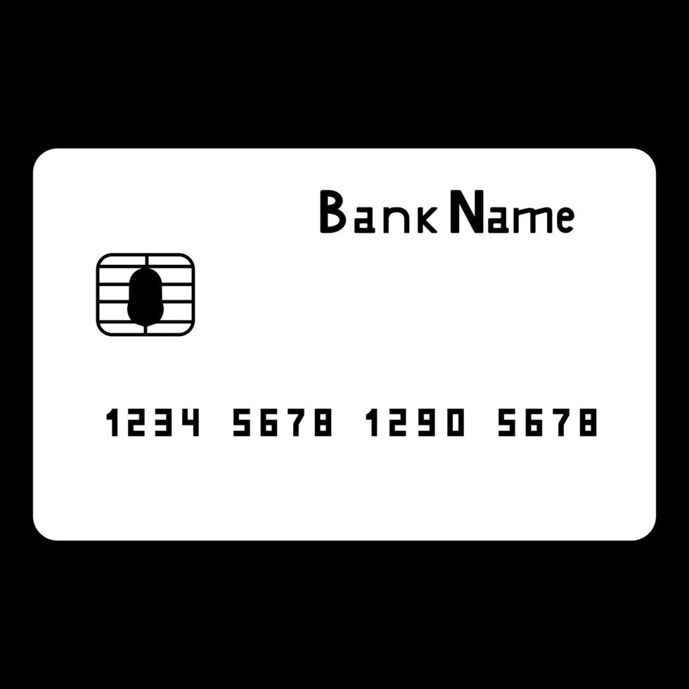 ícone branco do cartão cit do banco vetor
