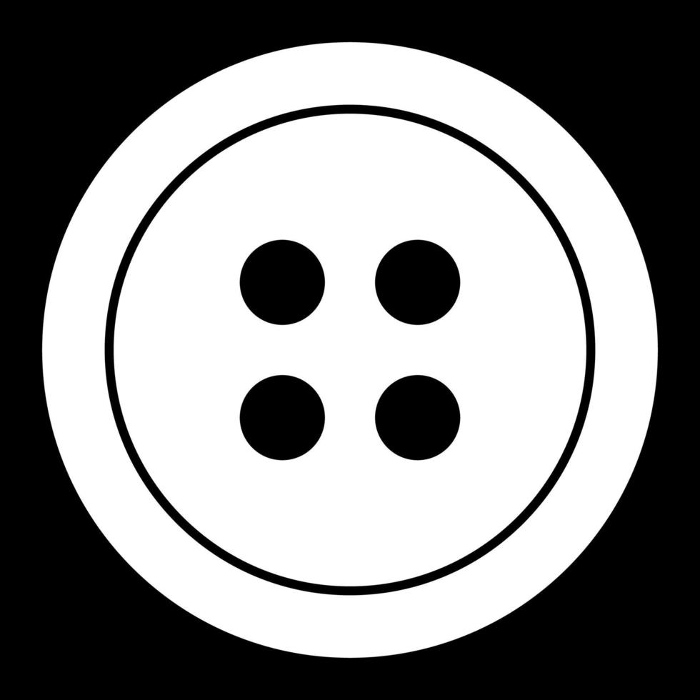 ícone de botão branco de roupas vetor