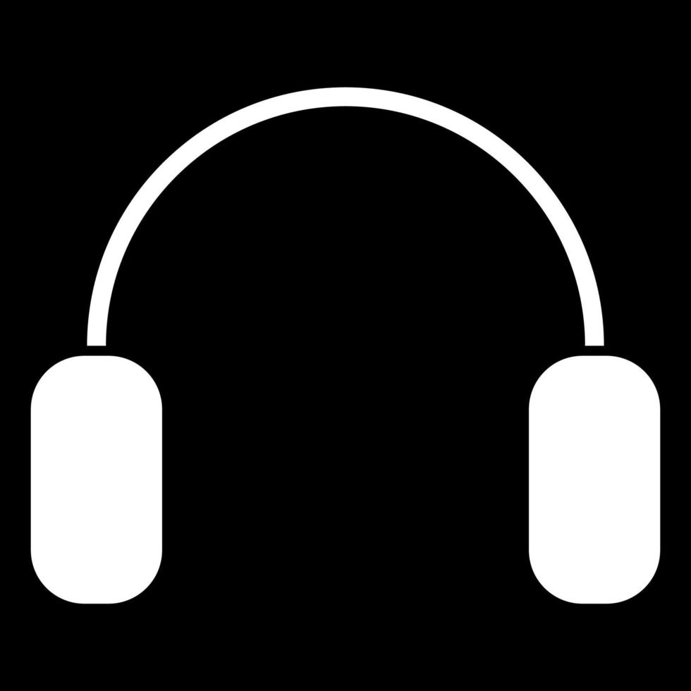 ícone de fone de ouvido branco vetor