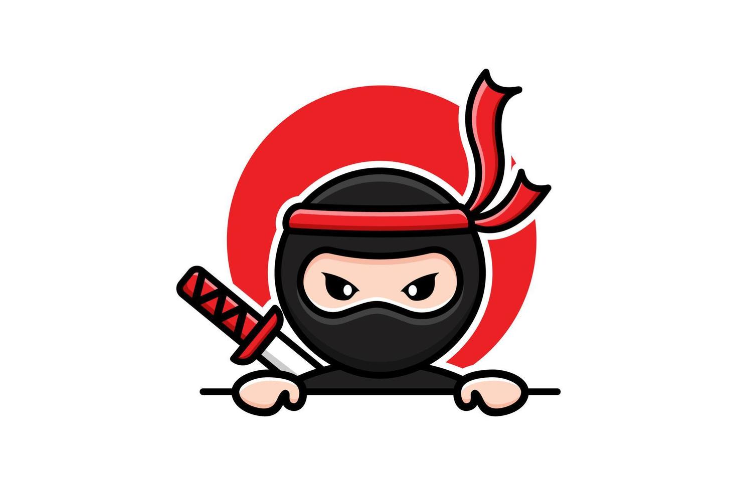 gráfico de ilustração vetorial de ninja vetor