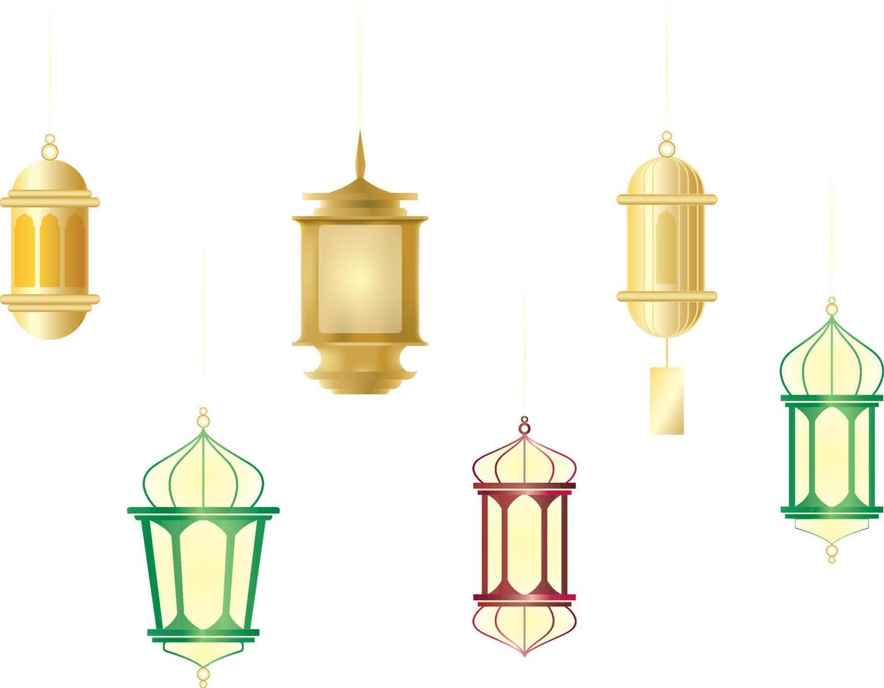 lanterna vetorial usada para decorar o fundo do ramadan kareem vetor