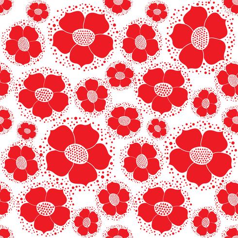 Padrão sem emenda floral abstrato. Fundo ornamental geométrico de flor. vetor