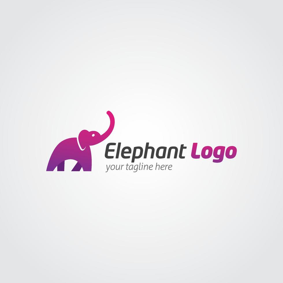 modelo de design de logotipo de elefante. ilustração vetorial vetor