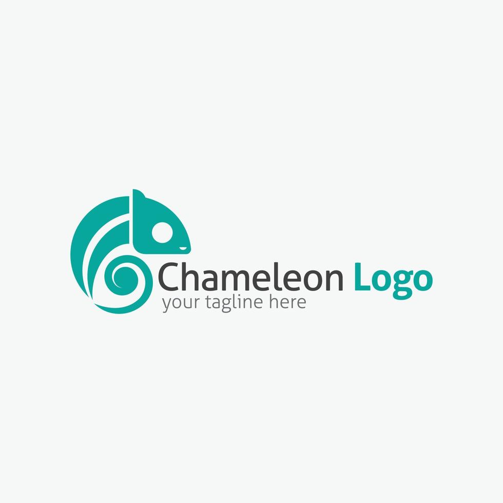 modelo de design de logotipo camaleão. ilustração vetorial vetor