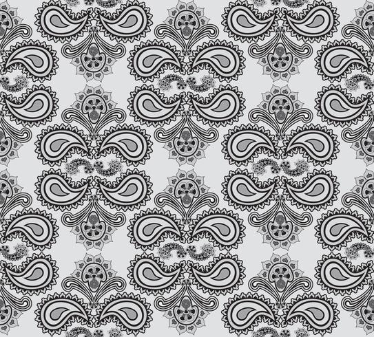 Padrão sem emenda floral. Textura oriental. Enfeite de flores vetor