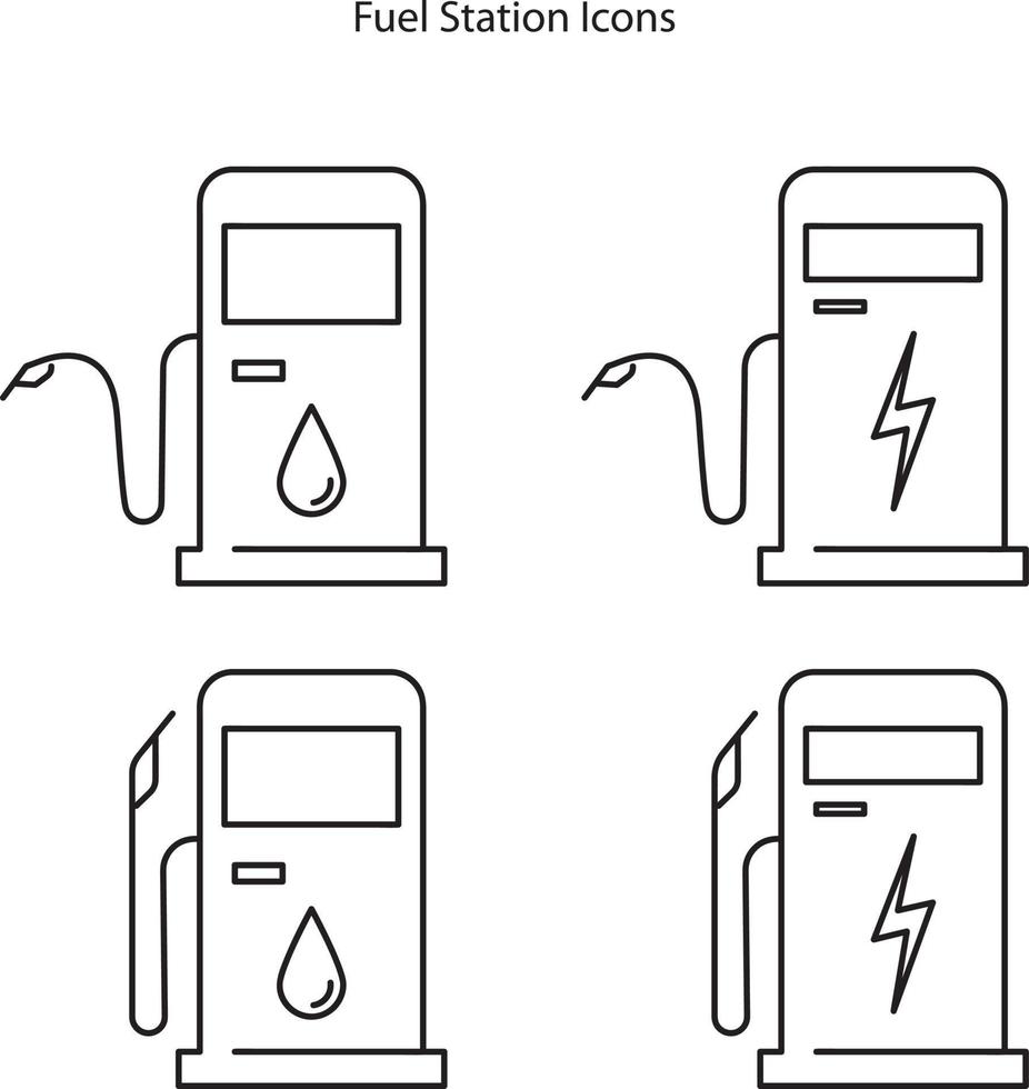 ícone de combustível isolado no fundo branco. ícone de combustível linha fina contorno símbolo de combustível linear para logotipo, web, app, ui. sinal simples de ícone de combustível. vetor