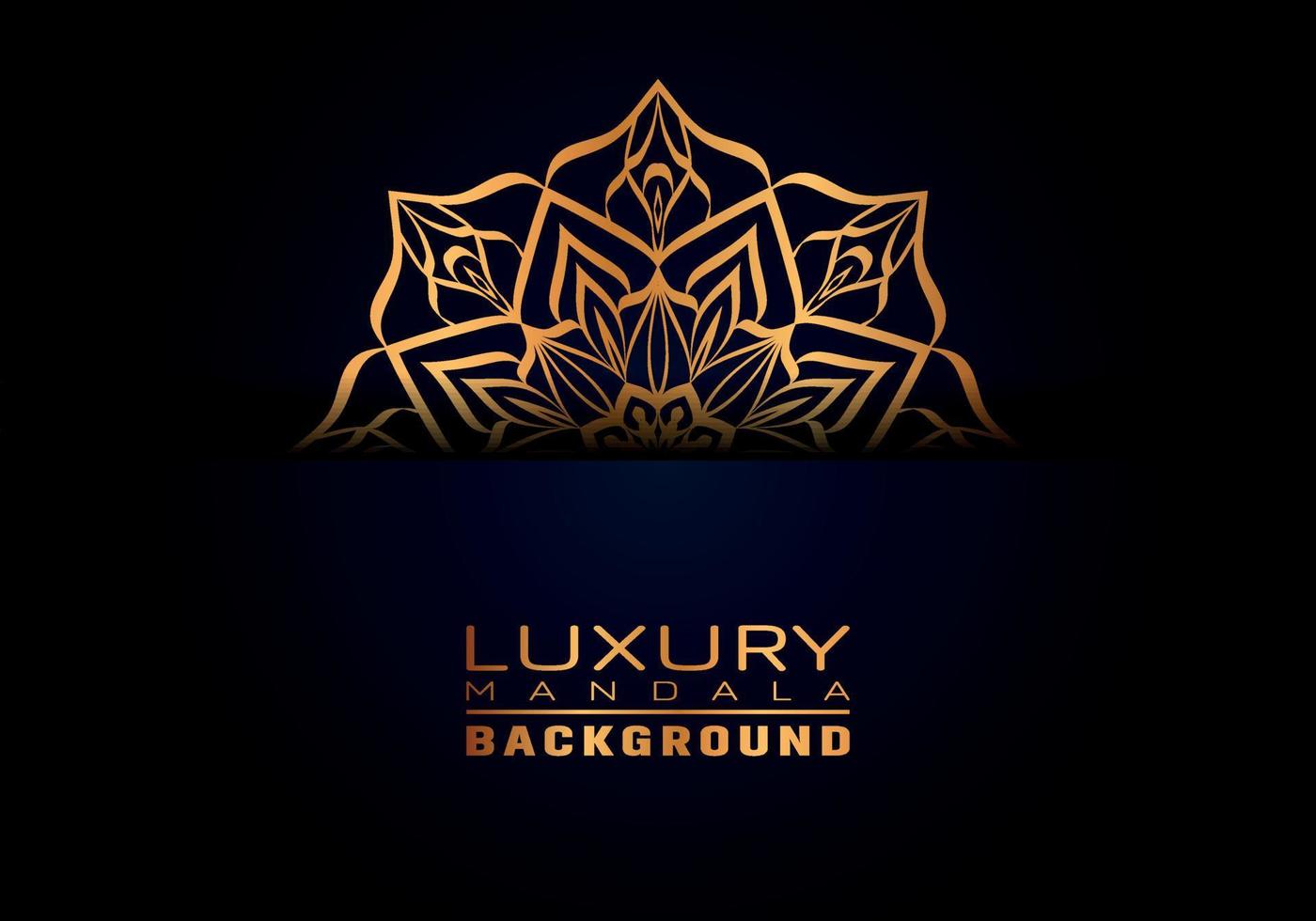 fundo de logotipo mandala ornamental de luxo, estilo arabesco vetor