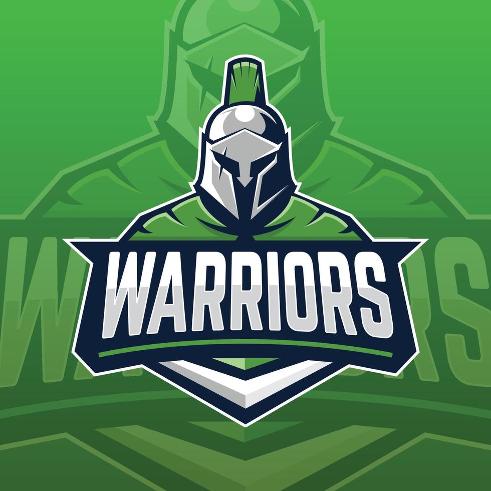 conceito de logotipo de guerreiro espartano e esporte vetor