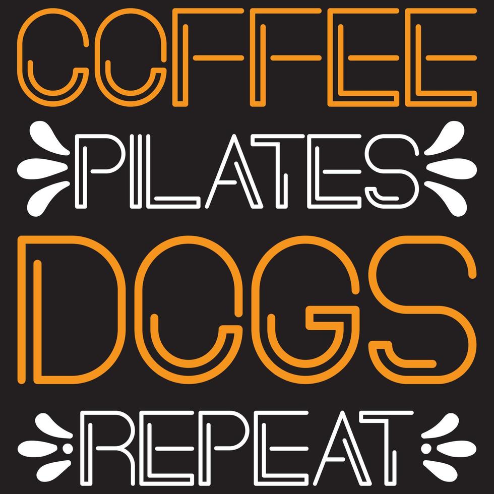 café pilates cães repetem vetor