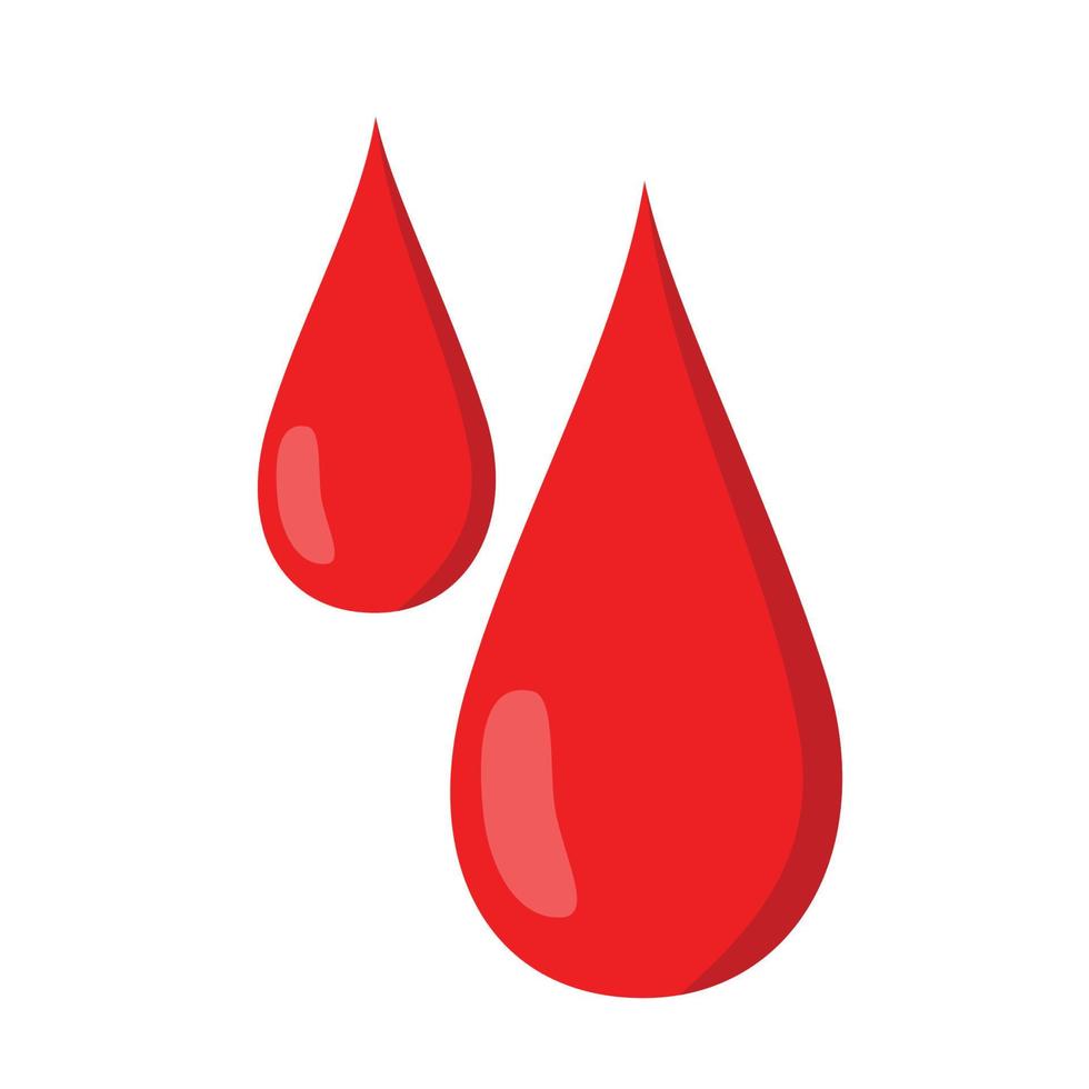 design de vetor de ilustração de gota de sangue líquido vermelho