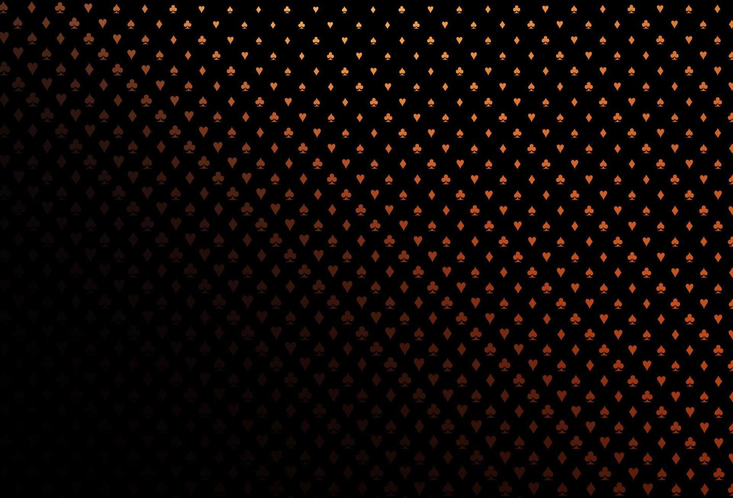 capa de vetor laranja escuro com símbolos de aposta.