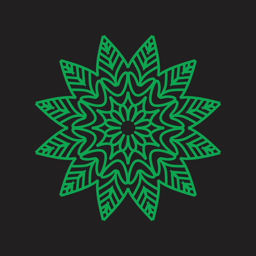 natureza mandala ornamento cor verde vector design gráfico