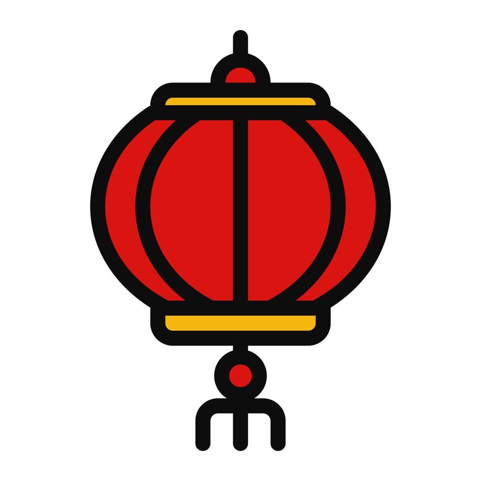 lanterna chinesa tradicional ano novo chinês ilustração ícone feriado tradicional cultura chinesa vetor