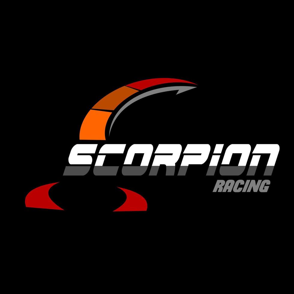 logotipo de corrida de escorpião vetor