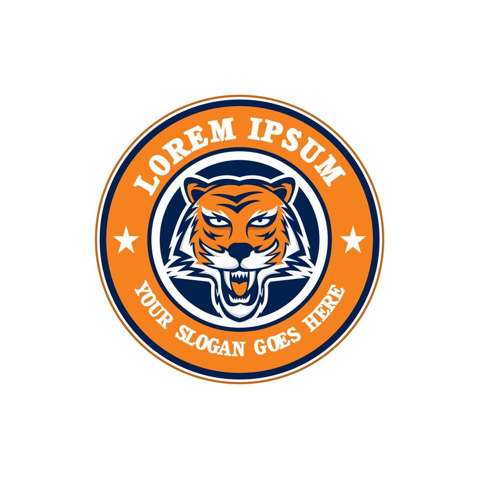 logotipo do tigre, logotipo do animal selvagem vetor