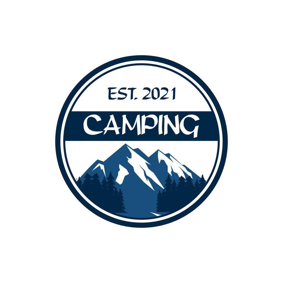 logotipo de acampamento, vetor de logotipo de aventura