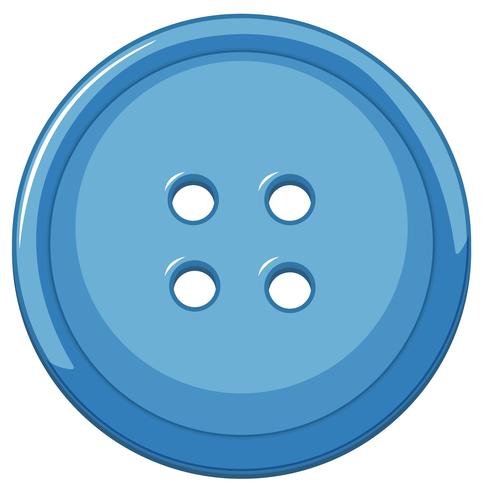 Botão azul no fundo branco vetor