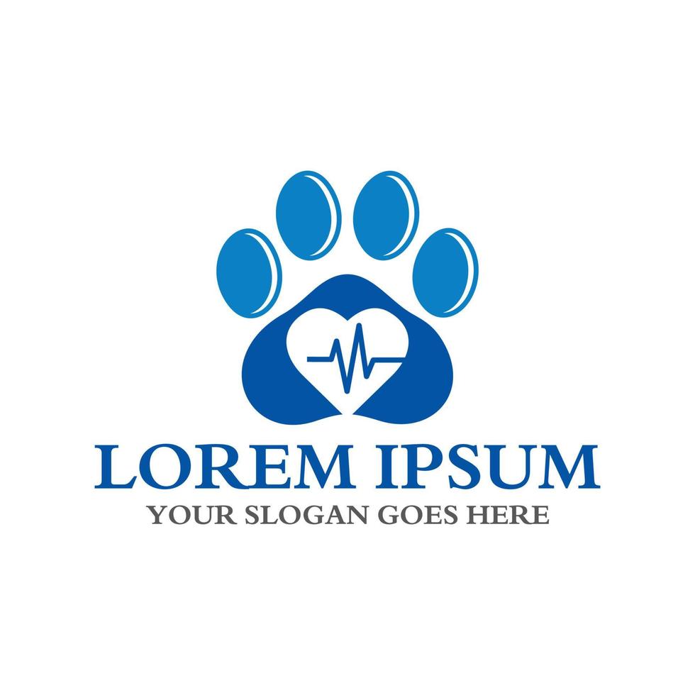 logotipo de cuidados com animais de estimação, logotipo veterinário vetor