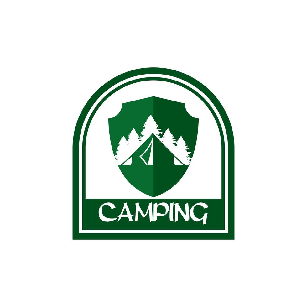 logotipo de acampamento, vetor de logotipo de aventura