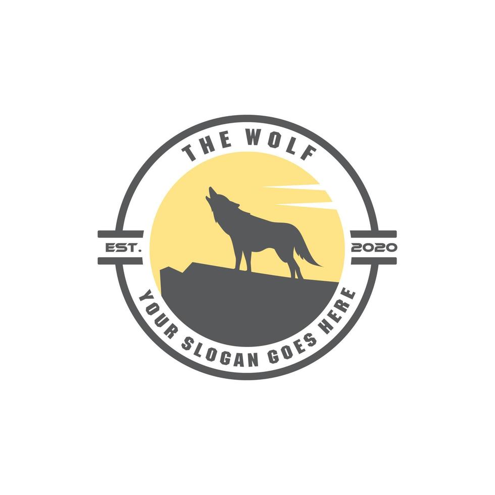 logotipo do lobo, logotipo do animal vetor