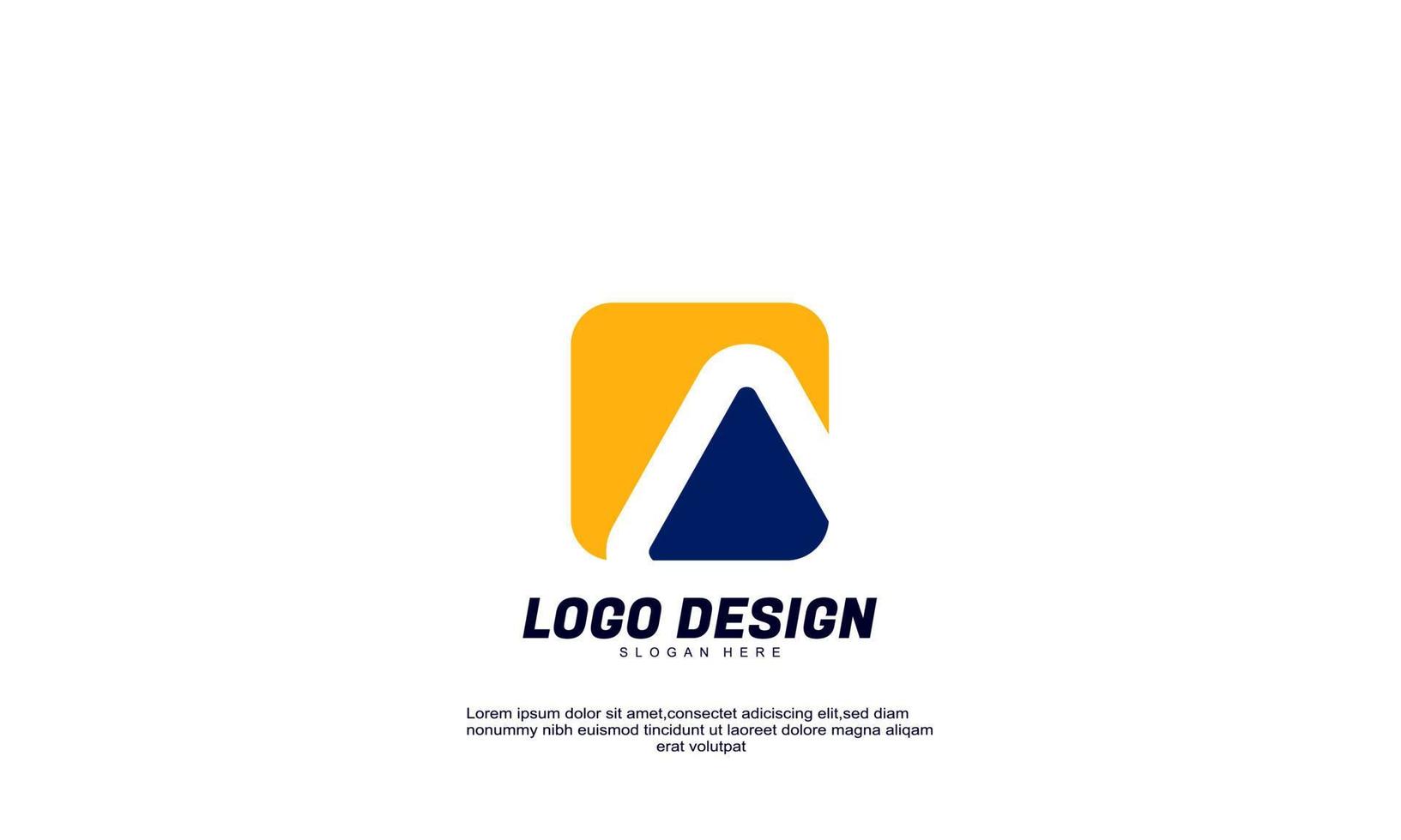 modelo de design de negócios de logotipo moderno de ideias de formas criativas abstratas de estoque vetor