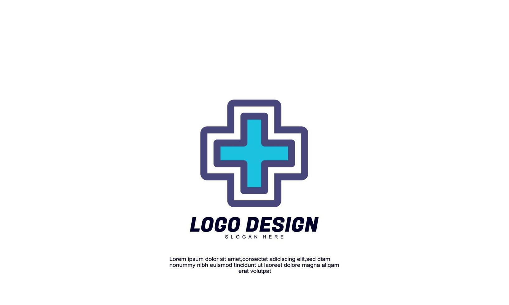 estoque vetor logotipo criativo abstrato farmácia médica para vetor de design de empresa saudável
