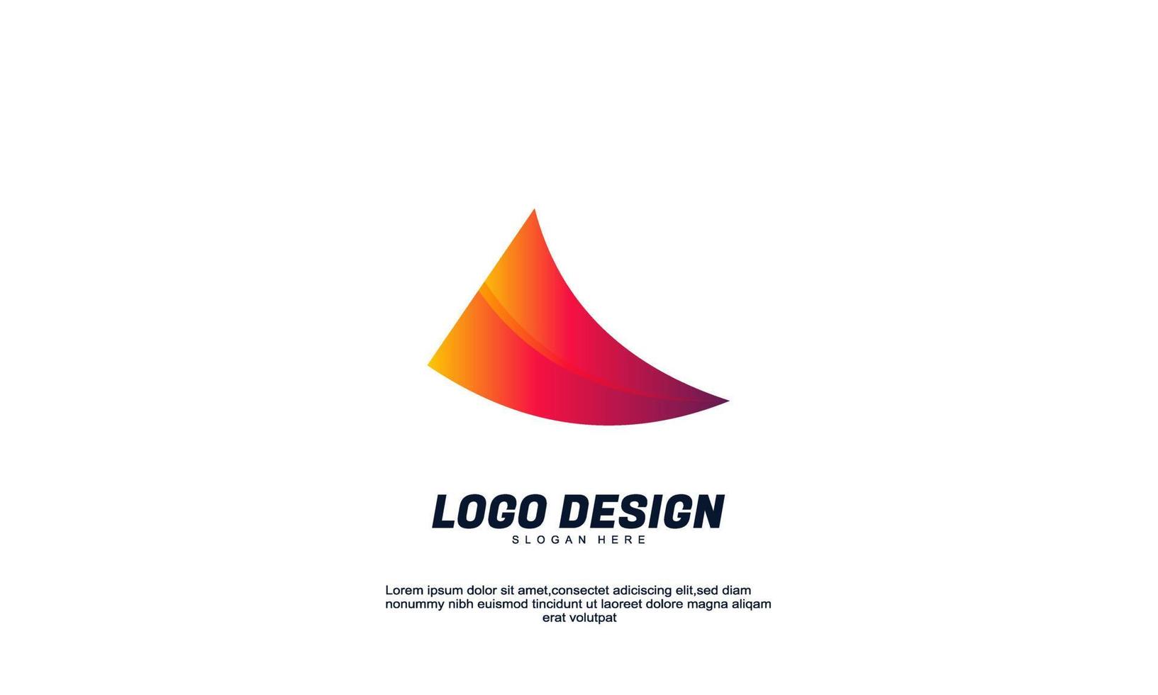 exemplos de design de logotipo de empresa criativa abstrata de estoque vetor cor gradiente