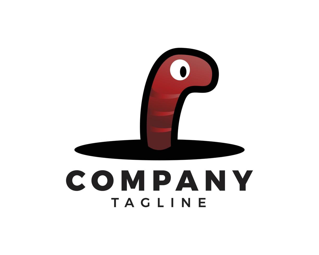 design de vetor de logotipo de ilustração de verme