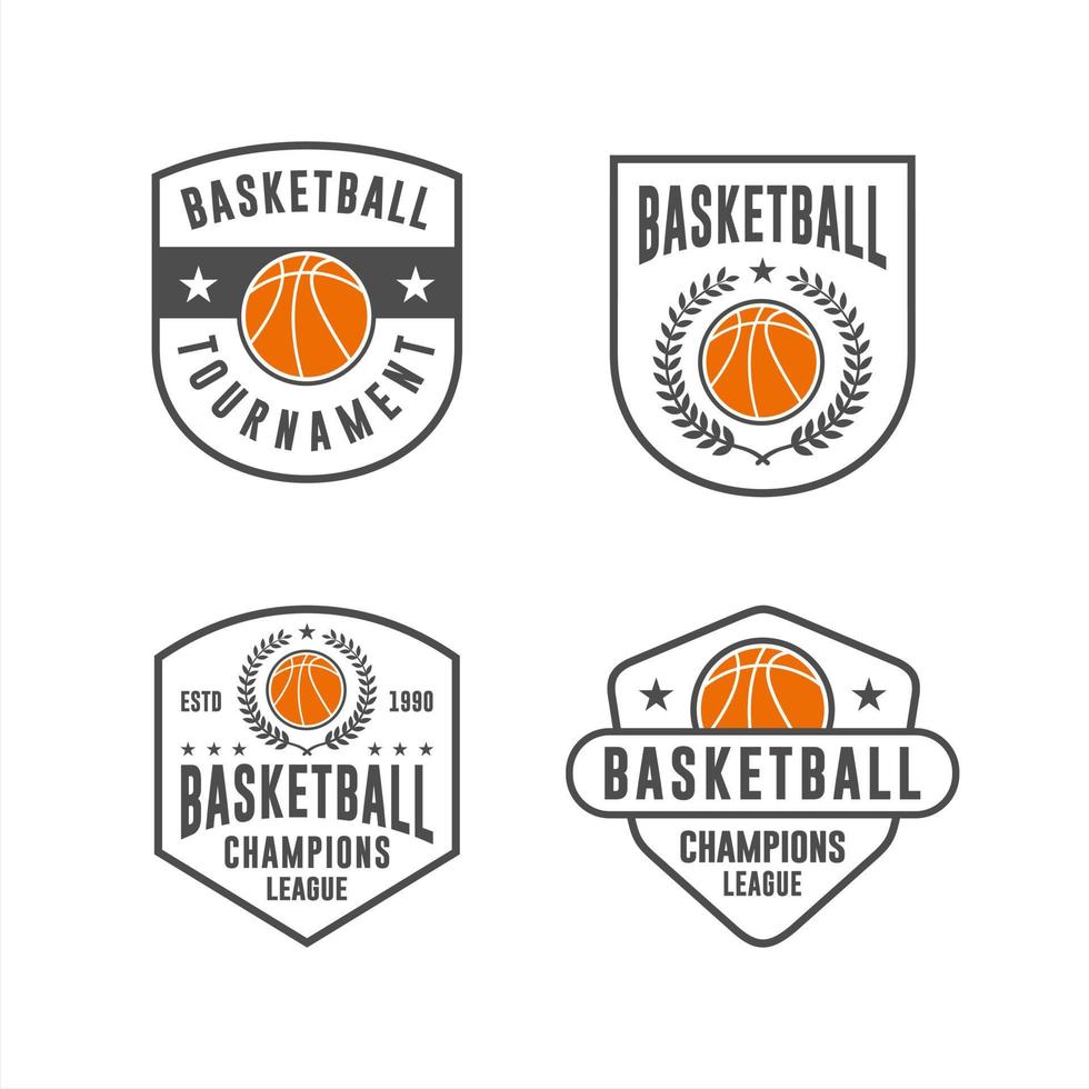 coleções de logotipo de vetor de torneio de basquete