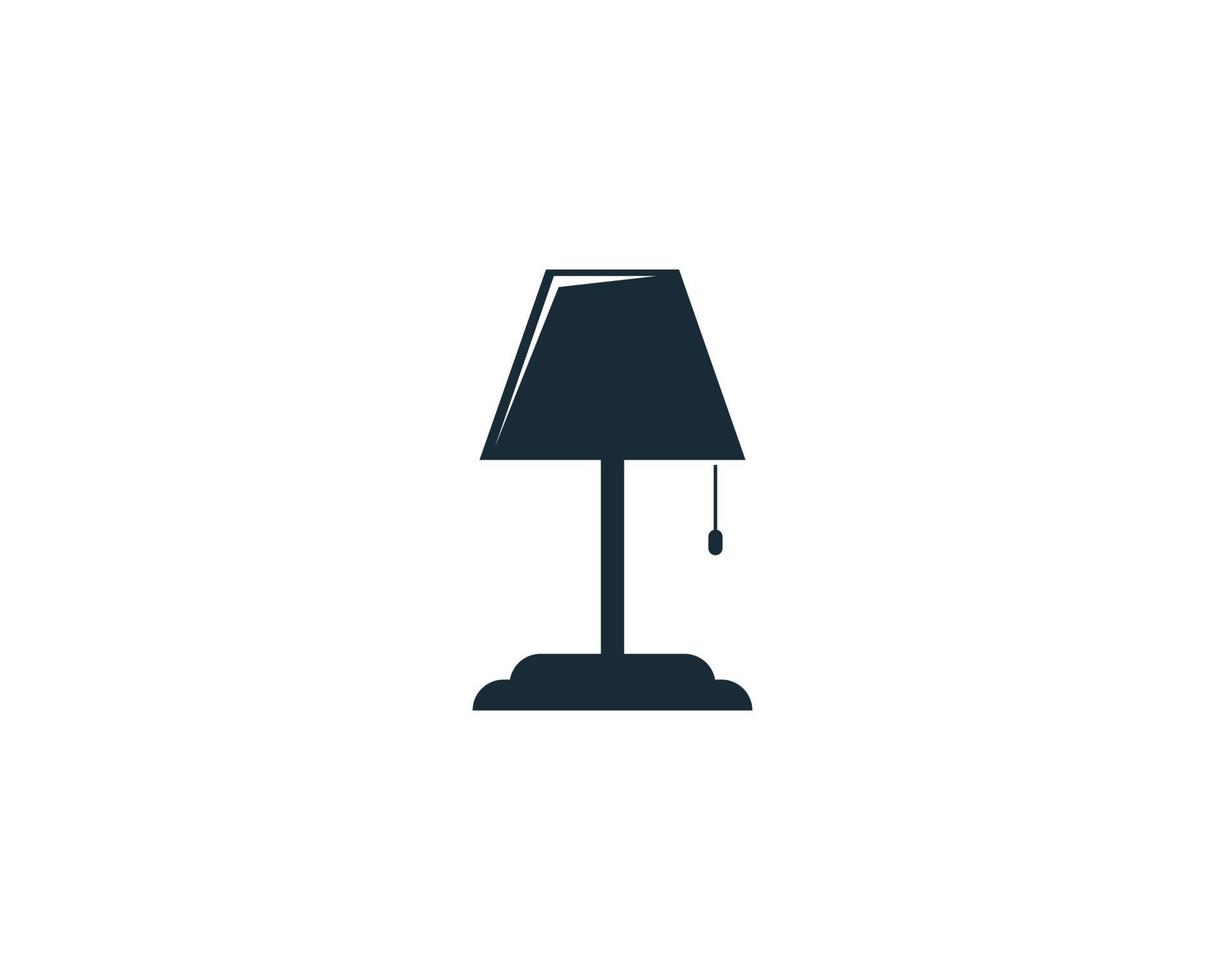 design de ilustração de modelo de logotipo de vetor de ícone de lâmpada de mesa