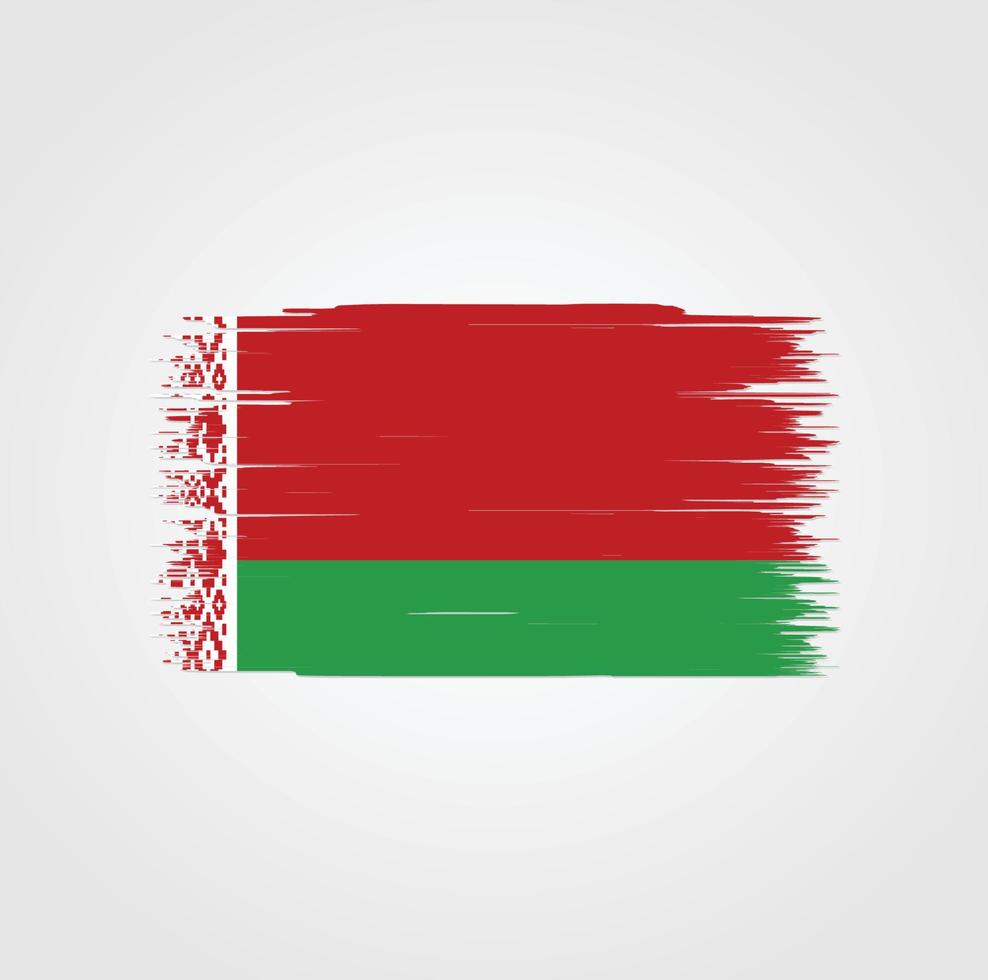 bandeira da bielorrússia com estilo de pincel vetor