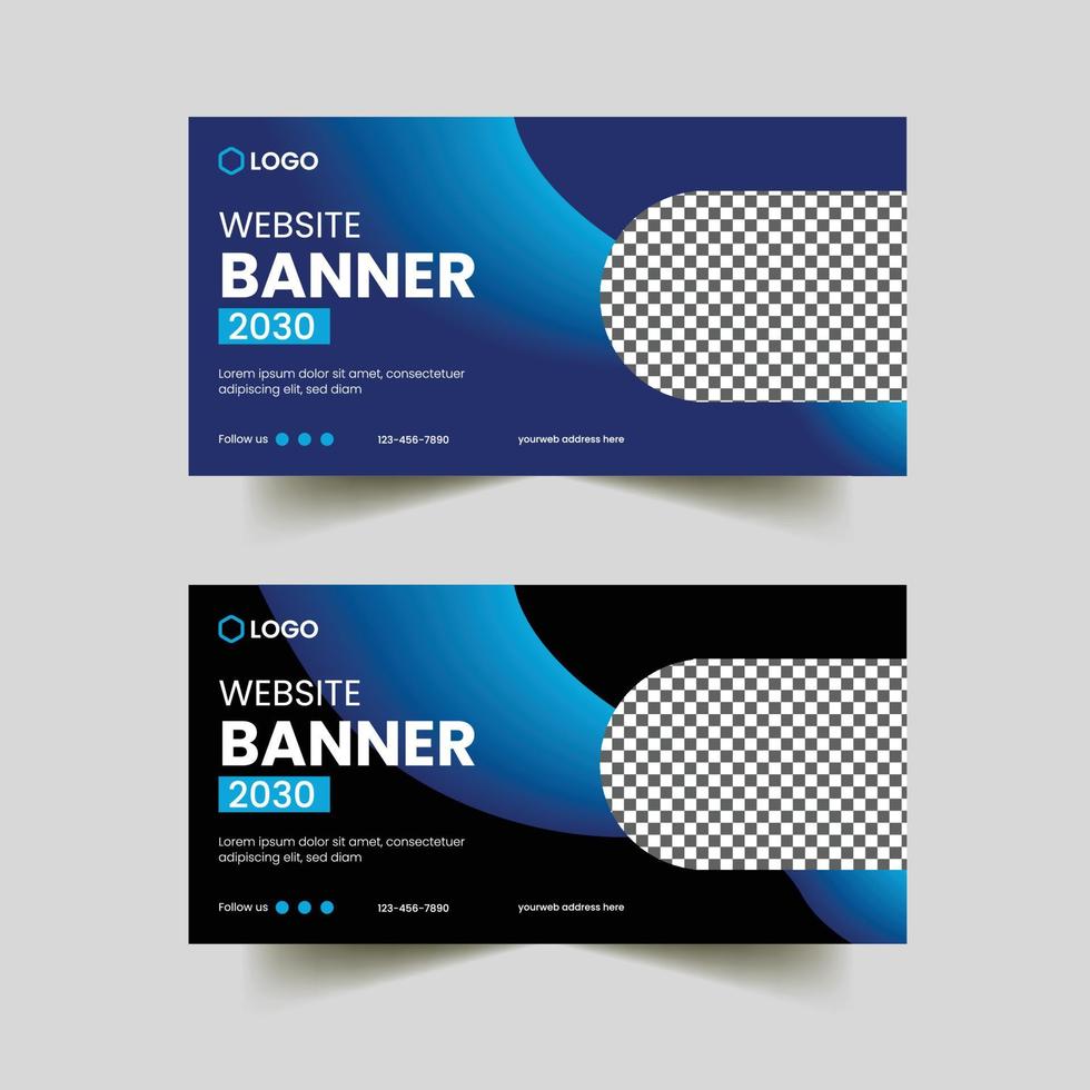 modelo de design de banner web profissional e moderno vetor