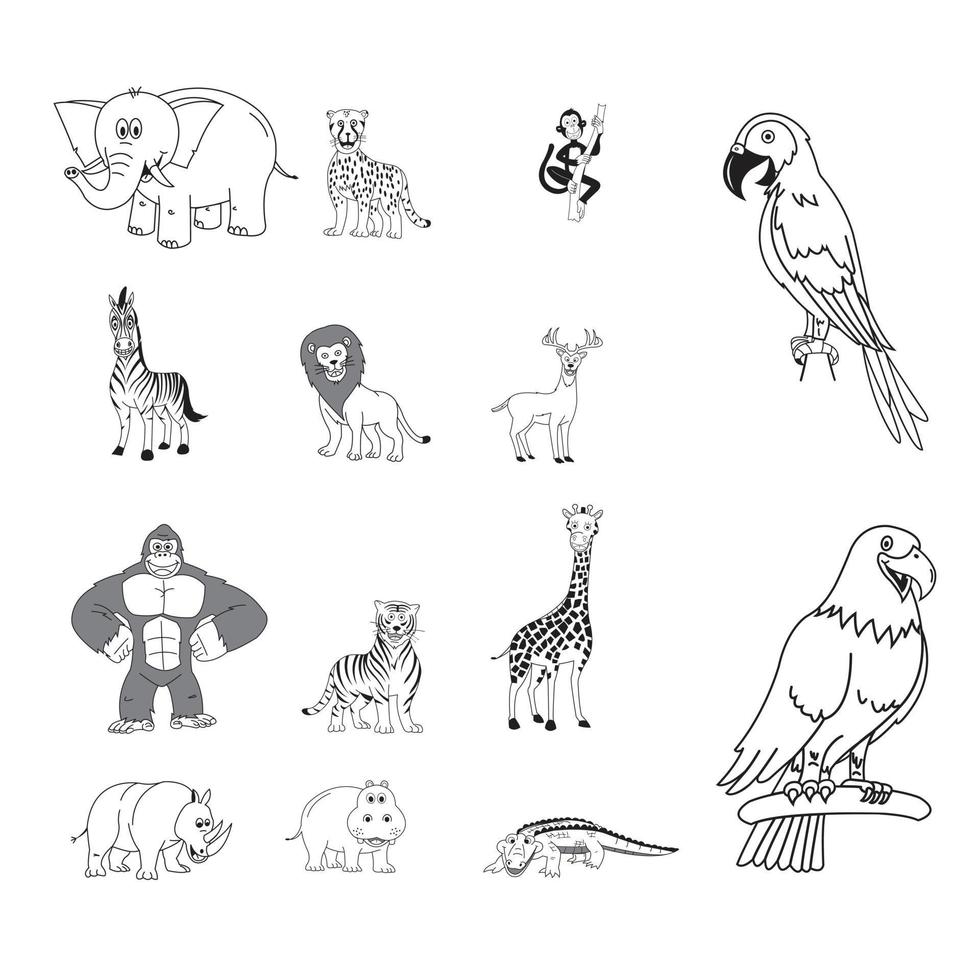ilustração de design de safári de animais selvagens vetor