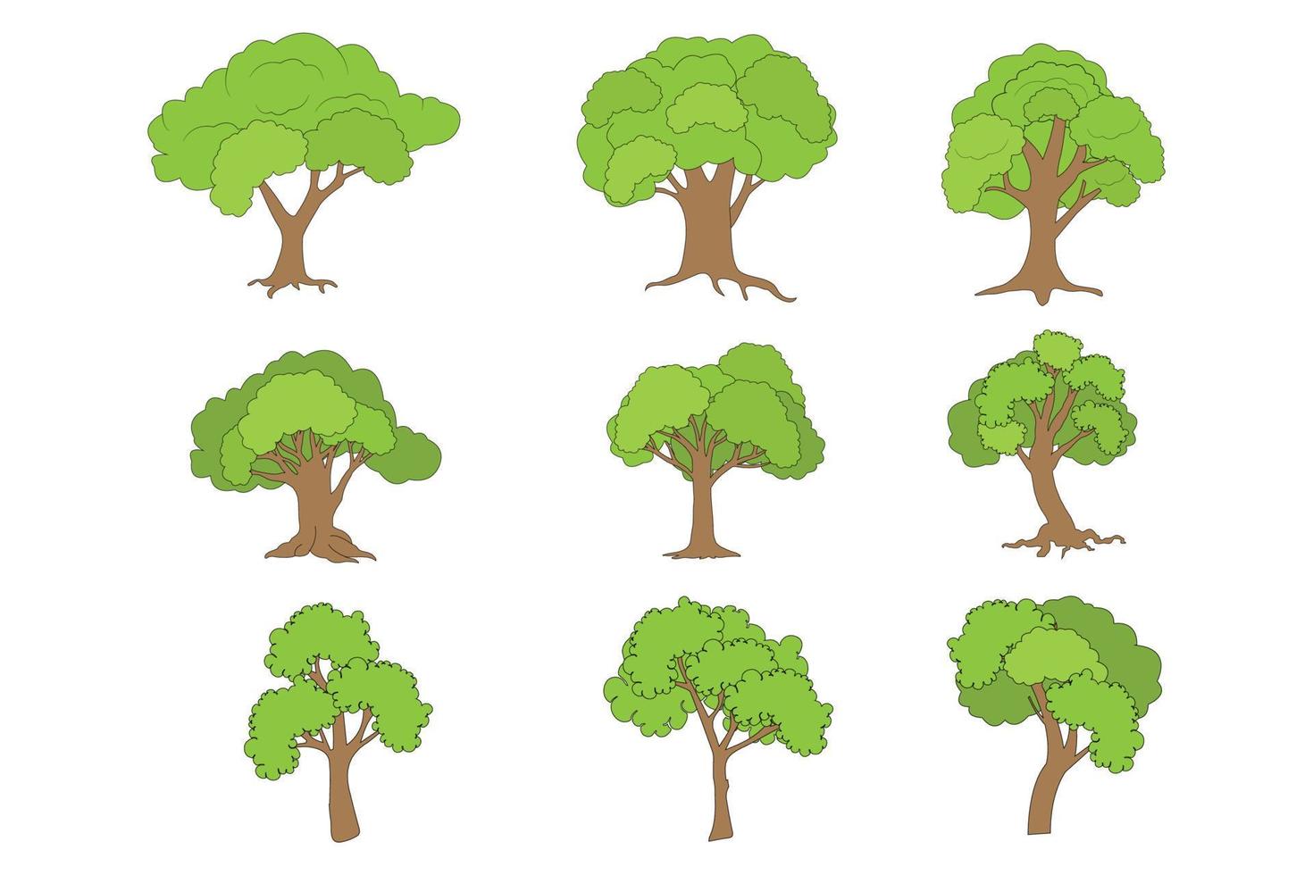 design de vetor de ilustração de forma de árvore