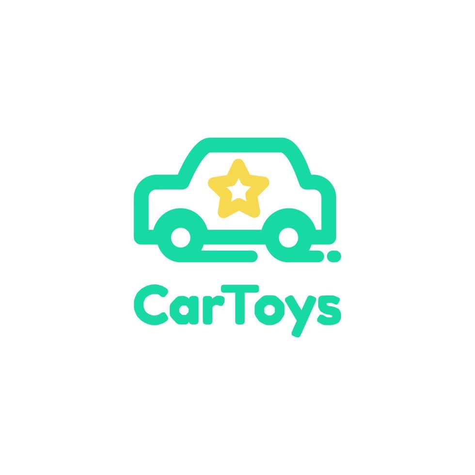 logotipo de criança de brinquedos de carro vetor