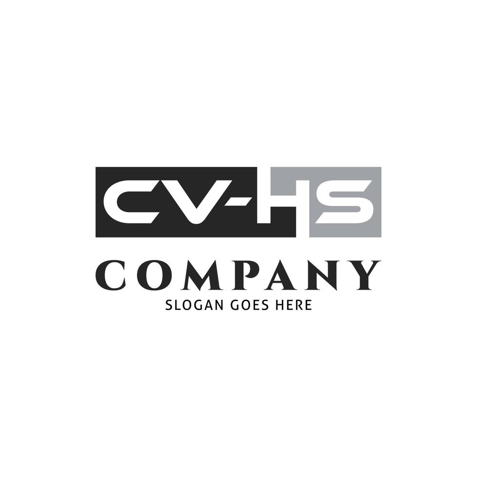 carta inicial cvhs ícone vetor logotipo modelo ilustração design