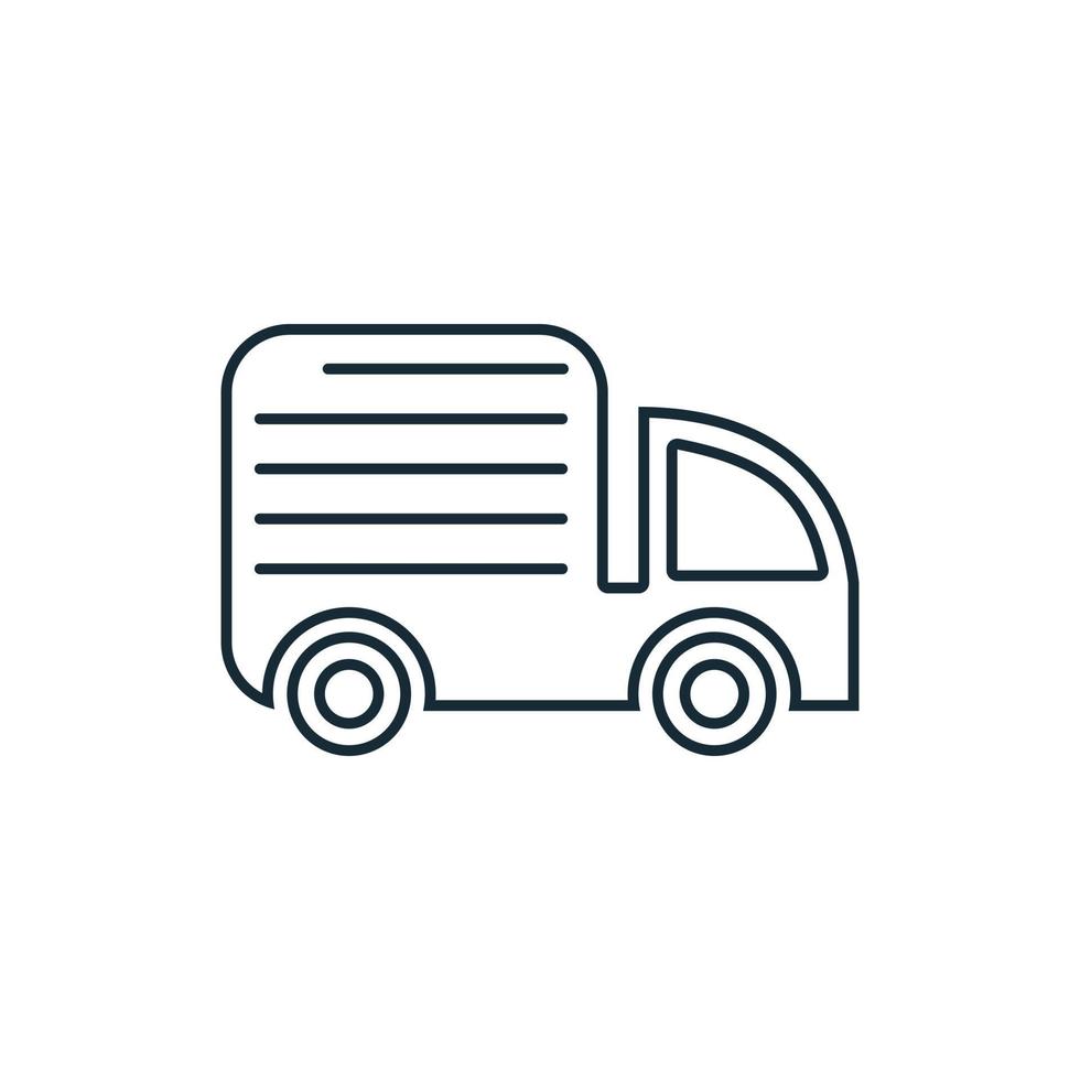 serviço de caminhão, elementos de modelo de design de ícone de serviços de entrega vetor