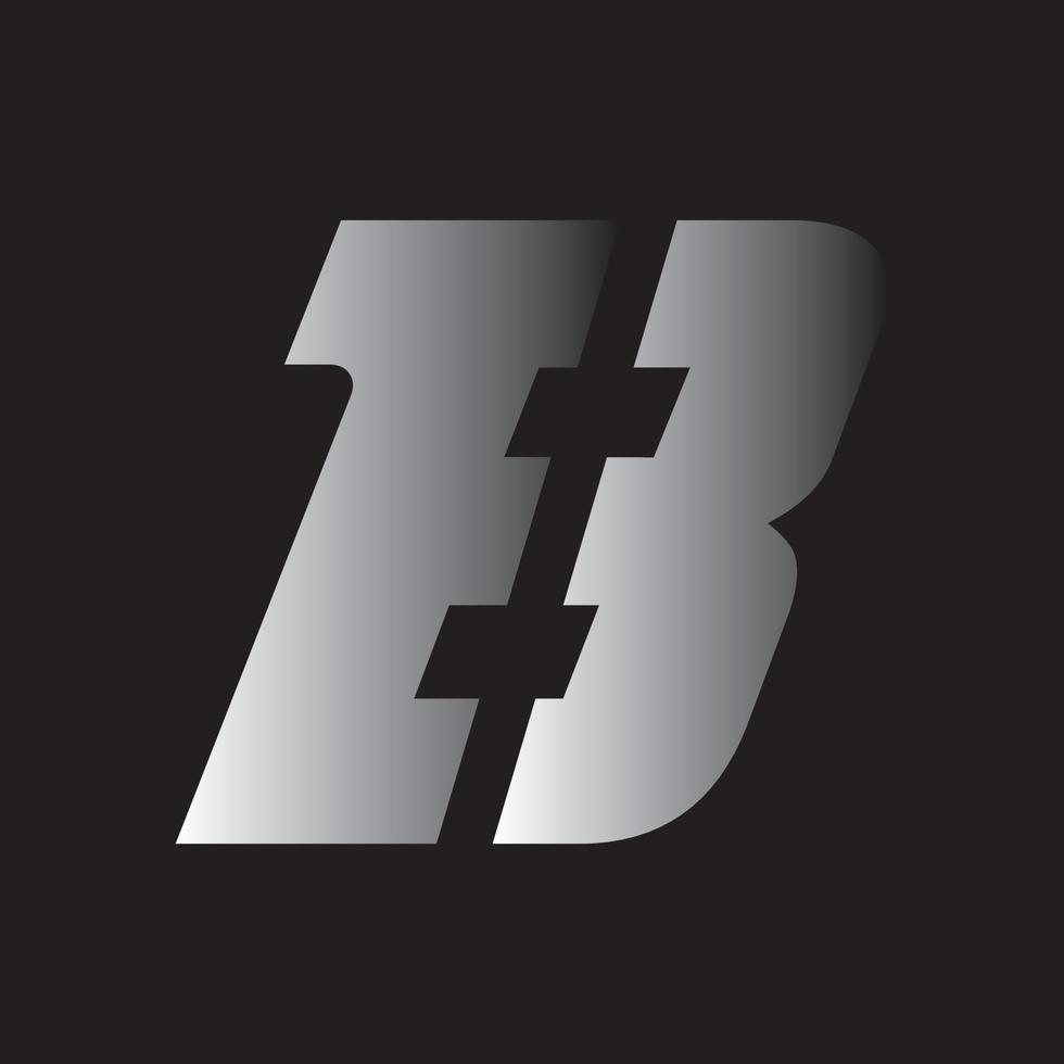 vetor de design de logotipo letra b