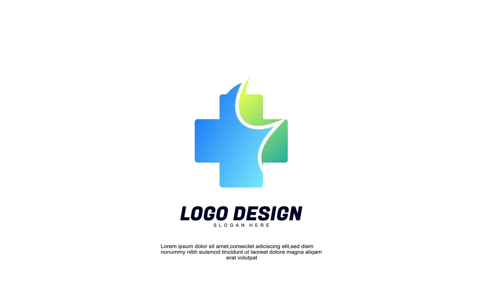 estoque vetor logotipo criativo abstrato farmácia médica para modelo de design de empresa saudável