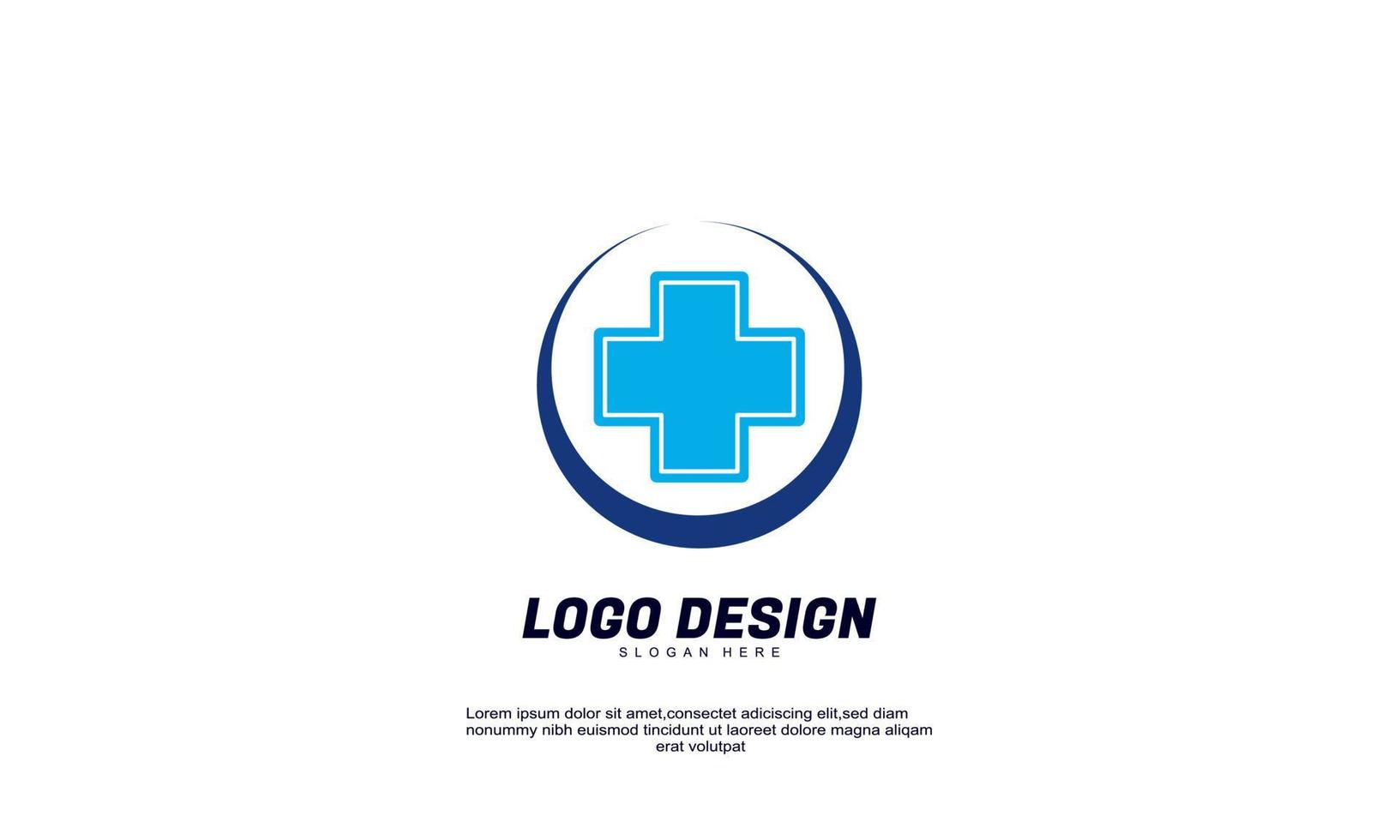 ilustração de estoque logotipo de ideia criativa abstrata farmácia médica para empresa saudável e modelo de design de negócios vetor