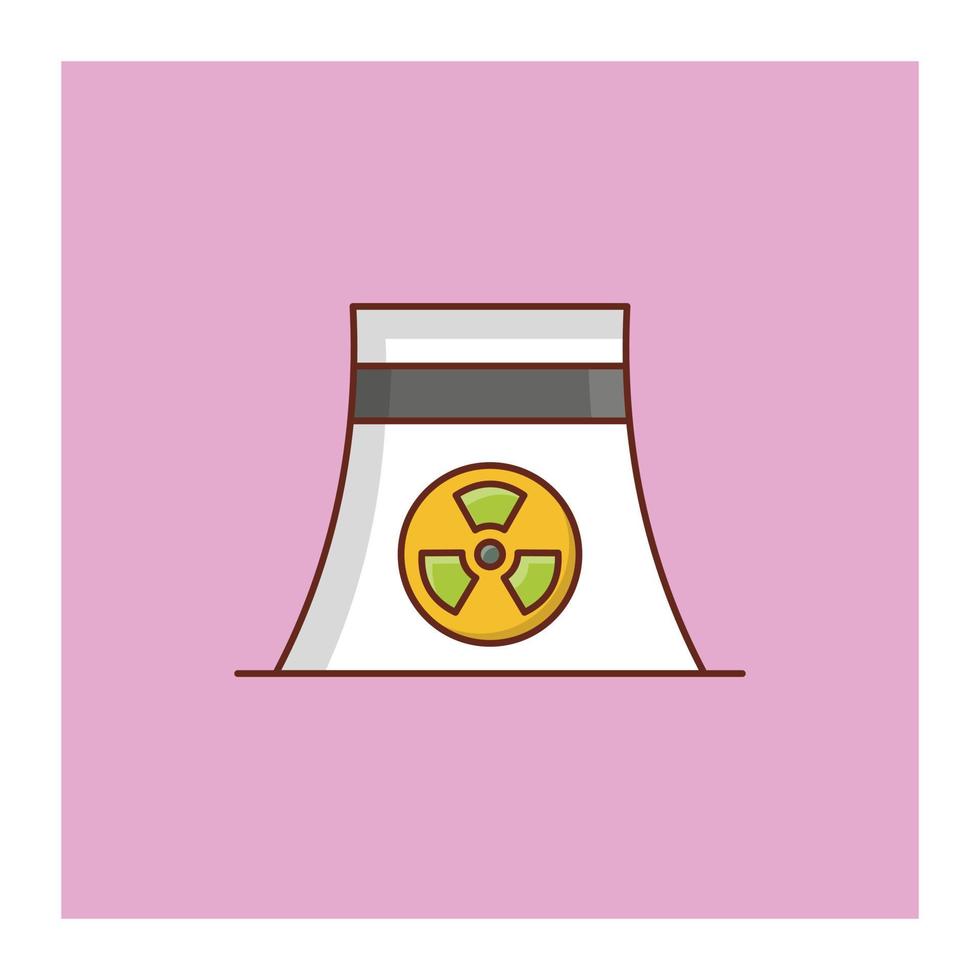ilustração vetorial nuclear em um fundo. símbolos de qualidade premium. ícone de cor plana de linha vetorial para conceito e design gráfico. vetor