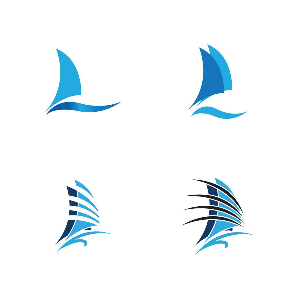 modelo de design de ilustração de conceito de ícone de vetor de logotipo de vela
