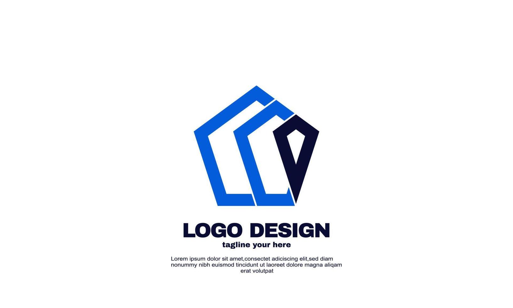 abstrato simples atraente identidade de marca logotipo de negócios da empresa vetor